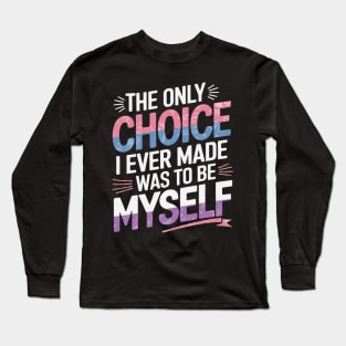 YUNIAO LGBT Bi Pride Proud Bisexual Bisexuality Flag Bisexualll Long Sleeve T-Shirt